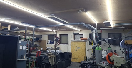 Infrarot Dunkelstahler in der Werkstatt